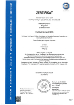 Fachbetrieb nach WHG Zertifikat für STEULER-KCH 2025