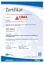 ISO9001 Zertifikat für CIMA 2024-2027