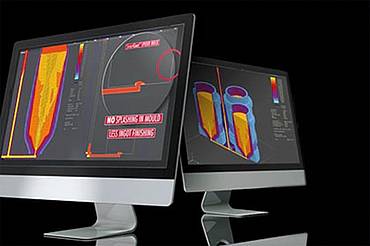 Bottom pouring simulation