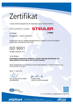 ISO9001 Zertifikat für STEULER-KCH 2024-2027