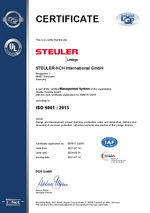 ISO9001 Certificate for STEULER-KCH International 2021-2024