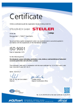 ISO9001 Certificate for STEULER-KCH 2024-2027