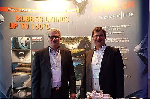 Booth and team from Steuler Linings at Sewage and Sludge 2019 in Antwerp