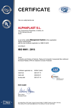 ISO9001 Certificate for Alphaplast 2021-2024