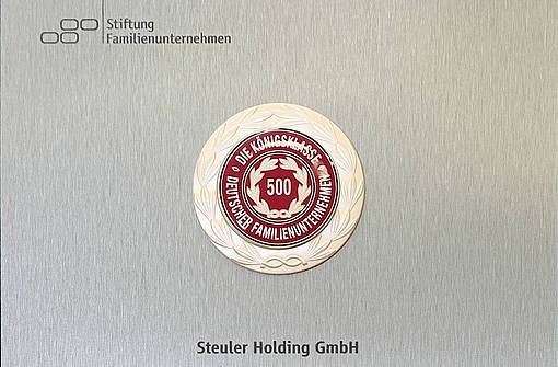 Urkunde Steuler Holding als eines der 500 bedeutendsten deutschen Familienunternehmen
