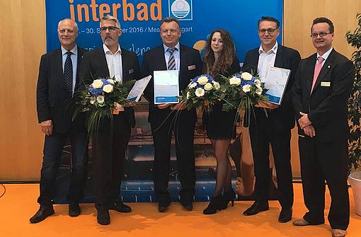 Presentation of the Innovation Award 2016 to Steuler Pool Linings at Interbad