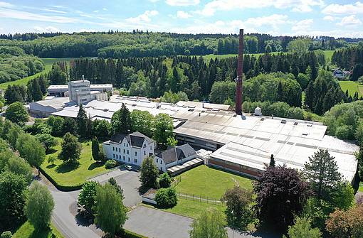 Aerial photo of the Steuler-WTI premises in Breitscheid
