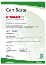 ISO14001 Certificate STEULER-KCH-MATERIALS 2024-2027