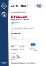 ISO9001 Zertifikat für Steuler Tecnica 2021-2024