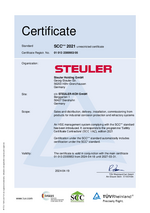 SCC Certificate for STEULER-KCH 2024-2027