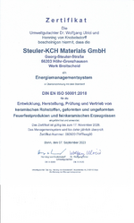 ISO50001 Zertifikat für Steuler WTI 2023-2026