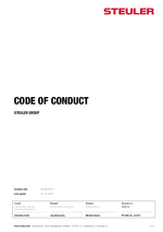 Code of Conduct | Steuler Group