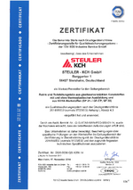 Druckgeräterichtlinie Zertifikat für STEULER-KCH 2017