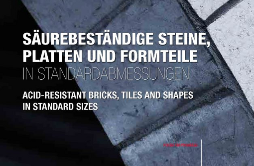 Cover des neuen Steuler Steinekataloges für säurebeständige Steine, Platten und Formteile 