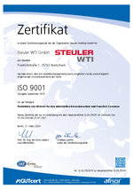 ISO9001 Zertifikat für Steuler WTI 2024-2027